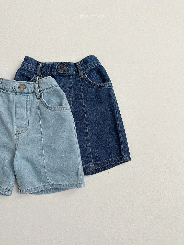 Mini Robe - Korean Baby Fashion - #babyoutfit - Button Denim Shorts - 5