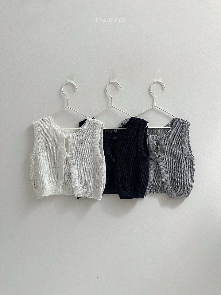 Mini Robe - Korean Baby Fashion - #babyoutfit - Button Knit Vest