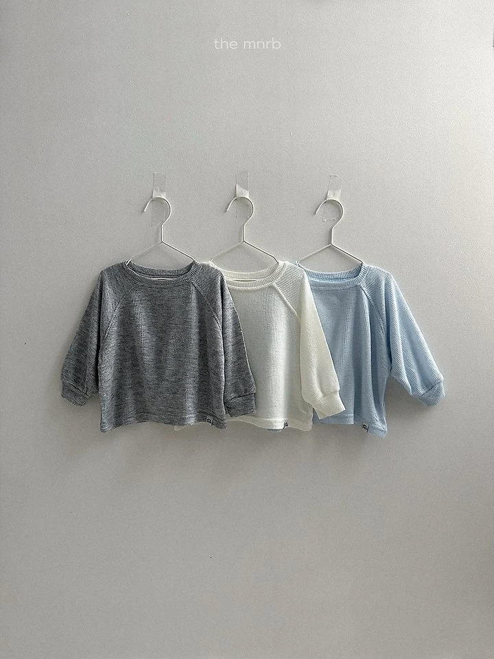Mini Robe - Korean Baby Fashion - #babyoutfit - Waffle Long Sleeve Tee