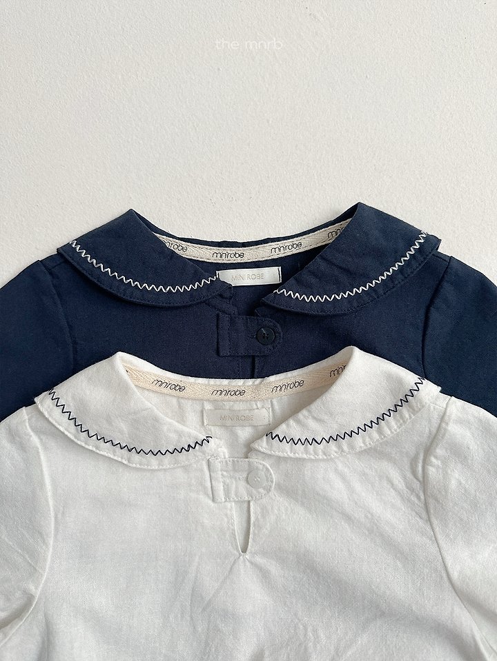 Mini Robe - Korean Baby Fashion - #babywear - Point Sailor Shirt - 3