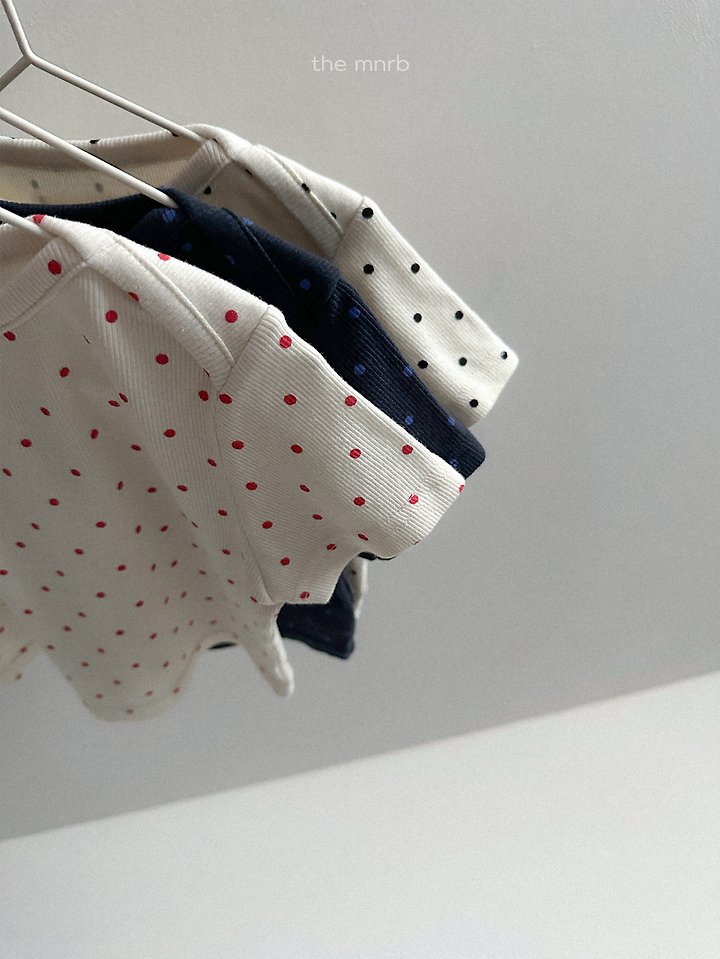 Mini Robe - Korean Baby Fashion - #babywear - Little Dot Short Sleeve Tee - 10
