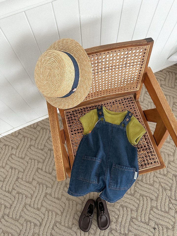 Mini Robe - Korean Baby Fashion - #babywear - Washed Denim Overalls - 9