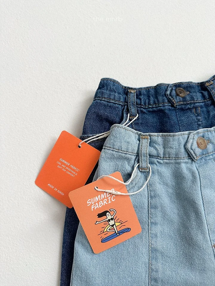 Mini Robe - Korean Baby Fashion - #onlinebabyboutique - Button Denim Shorts - 7