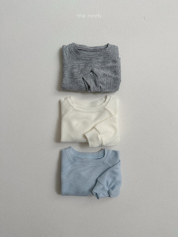 Mini Robe - Korean Baby Fashion - #onlinebabyboutique - Waffle Long Sleeve Tee - 3