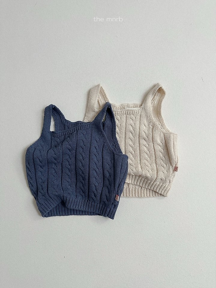 Mini Robe - Korean Baby Fashion - #onlinebabyboutique - Cable Knit Vest - 5