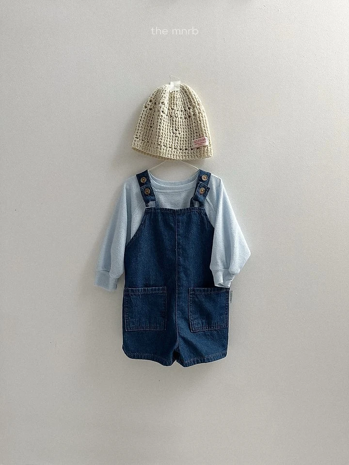 Mini Robe - Korean Baby Fashion - #onlinebabyboutique - Washed Denim Overalls - 10