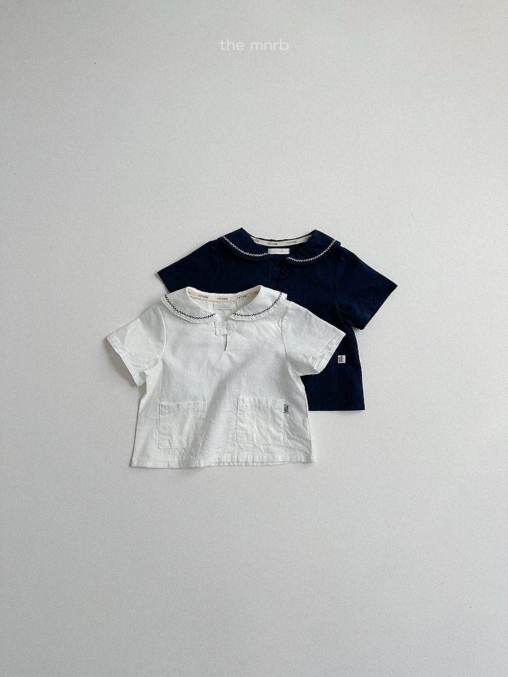 Mini Robe - Korean Baby Fashion - #onlinebabyshop - Point Sailor Shirt - 5