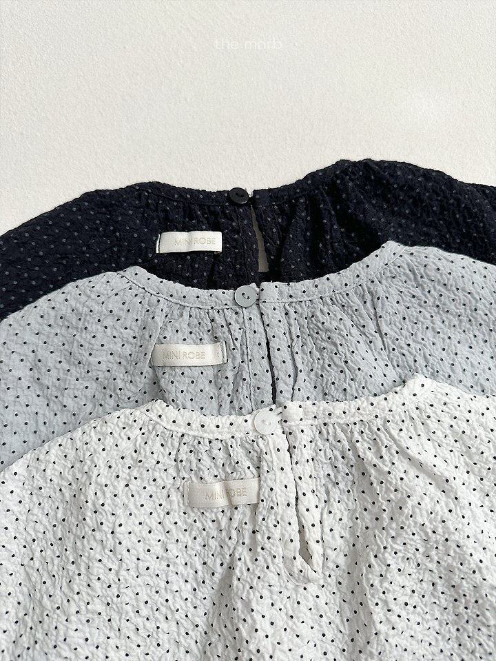 Mini Robe - Korean Baby Fashion - #onlinebabyboutique - Dot Crinkle Blouse - 4