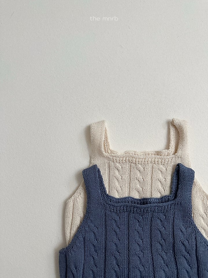 Mini Robe - Korean Baby Fashion - #onlinebabyshop - Cable Knit Vest - 6