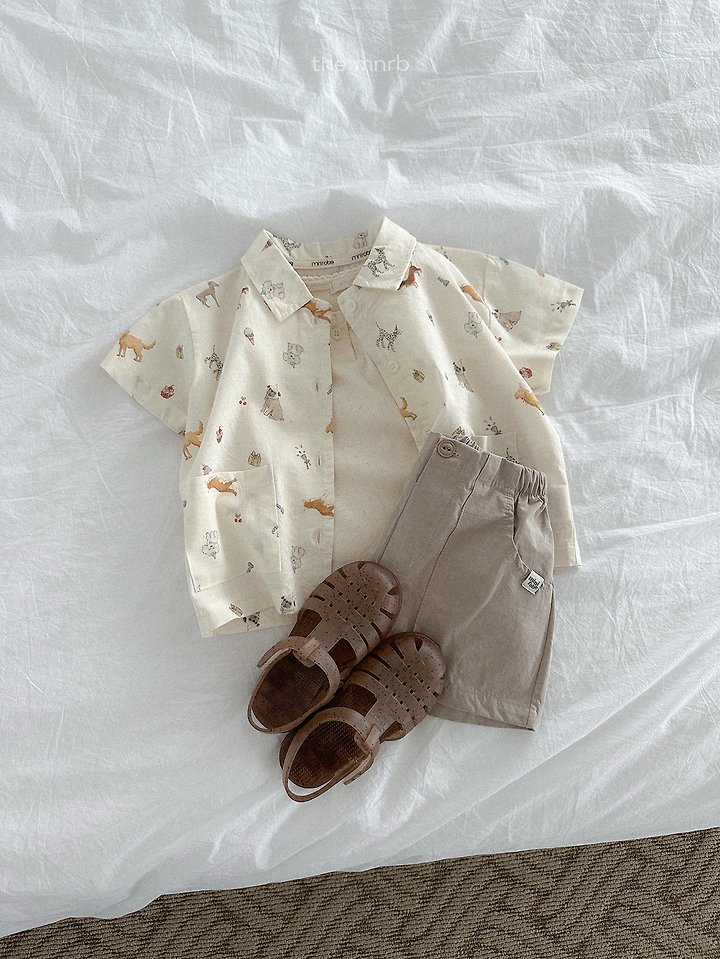 Mini Robe - Korean Baby Fashion - #onlinebabyshop - Multi Short Sleeve Shirt - 8