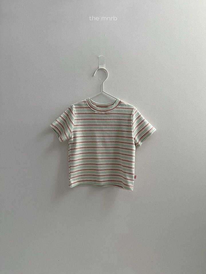 Mini Robe - Korean Baby Fashion - #smilingbaby - Kiki Stripe Short Sleeve Tee - 10