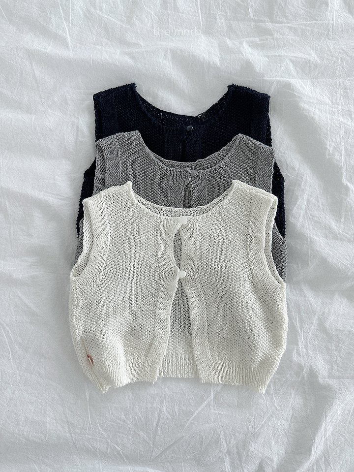 Mini Robe - Korean Baby Fashion - #smilingbaby - Button Knit Vest - 6