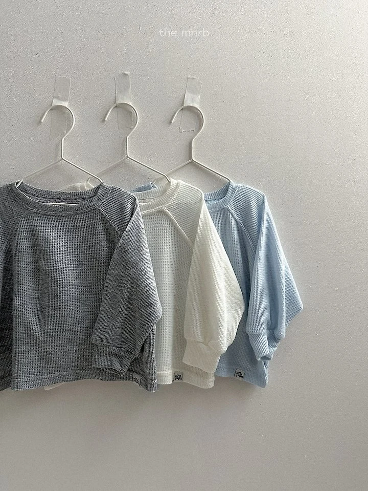 Mini Robe - Korean Baby Fashion - #smilingbaby - Waffle Long Sleeve Tee - 5