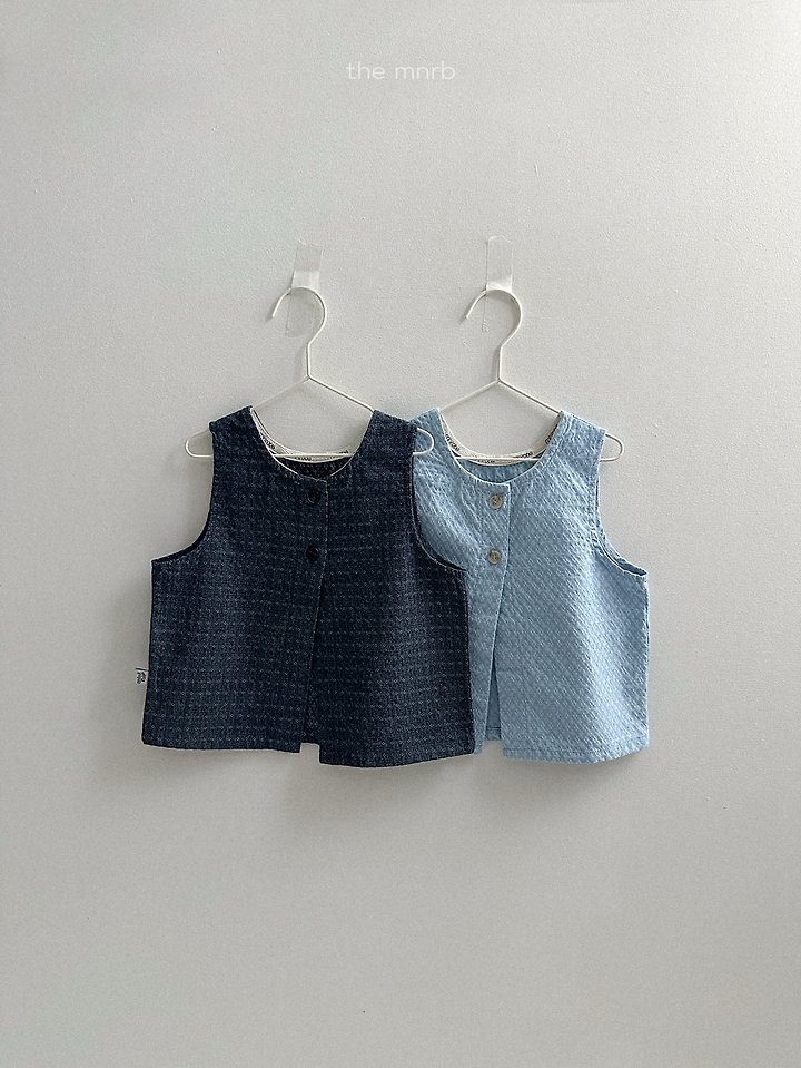 Mini Robe - Korean Baby Fashion - #smilingbaby - Diamond Denim Sleeveless - 3