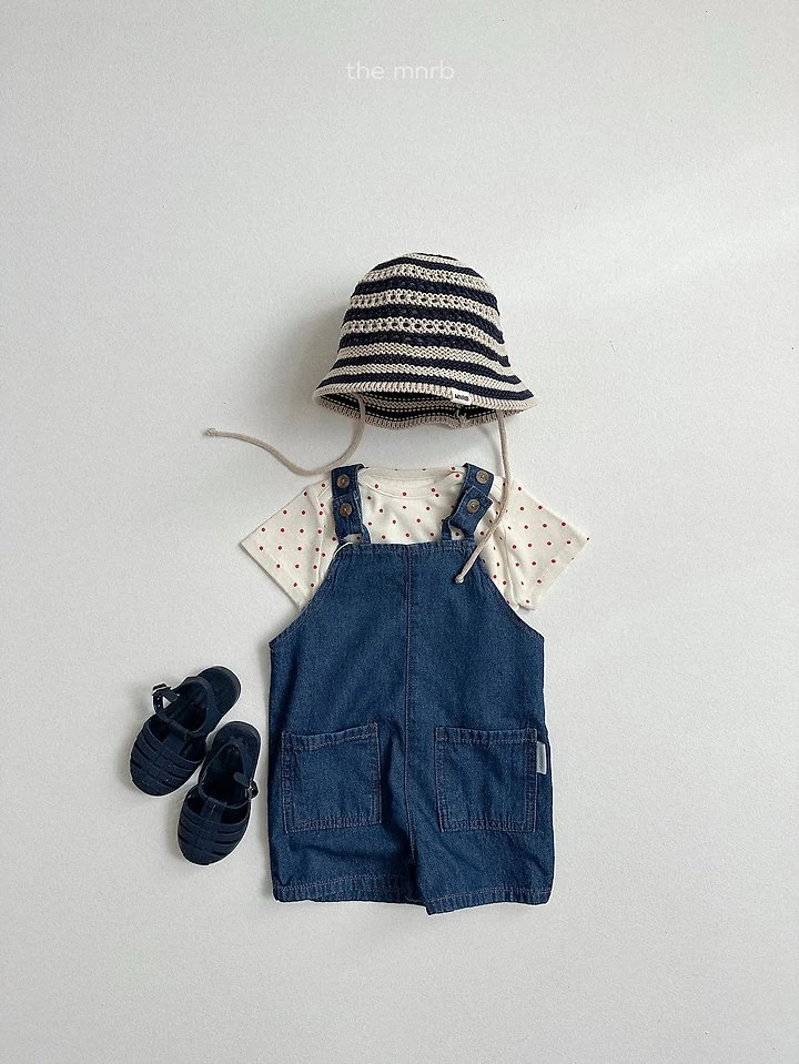 Mini Robe - Korean Baby Fashion - #smilingbaby - Washed Denim Overalls - 12