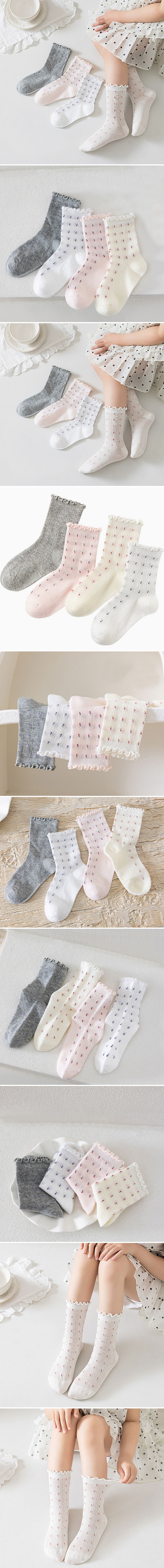 Miso - Korean Children Fashion - #childrensboutique - Red Pla Sock Set