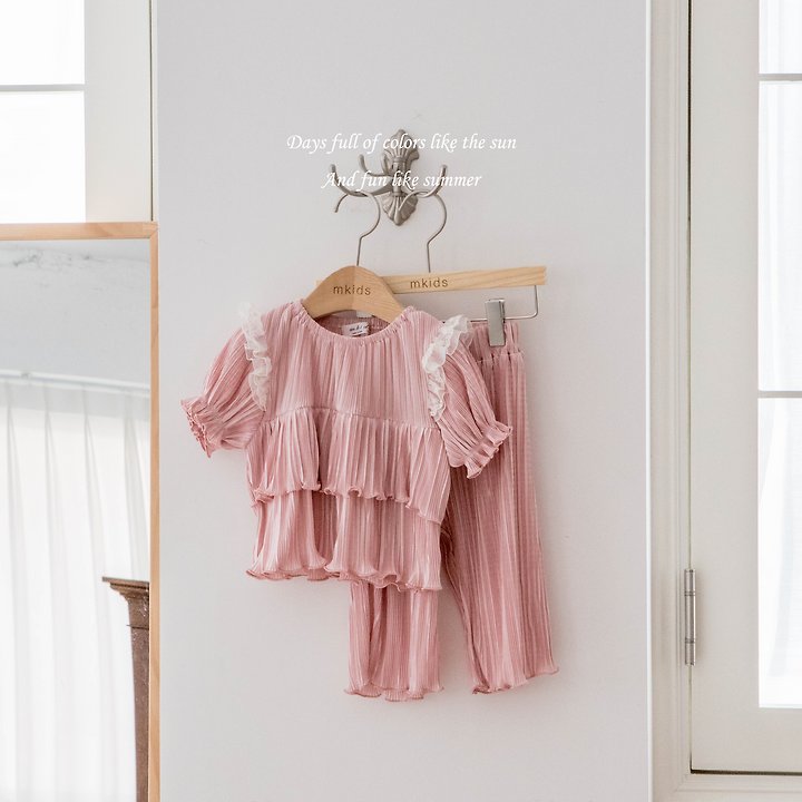 Mkids - Korean Baby Fashion - #babyboutique - Roen Pleated Set - 2