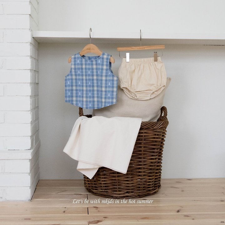 Mkids - Korean Baby Fashion - #babyboutiqueclothing - Deli Sleeveless Set - 2