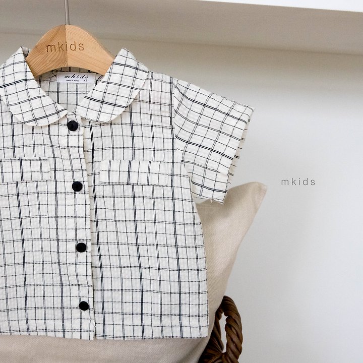 Mkids - Korean Baby Fashion - #babyfashion - Crople Shirt (Check) - 4