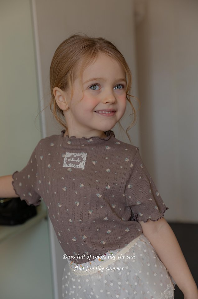 Mkids - Korean Baby Fashion - #babygirlfashion - Ette Frill Tee (Plain) - 8