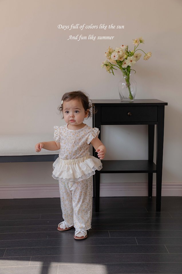 Mkids - Korean Baby Fashion - #babygirlfashion - Sweet Ribbed Set (Plain) - 10
