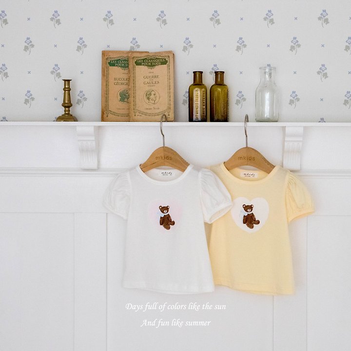 Mkids - Korean Baby Fashion - #babylifestyle - Love Bear Tee