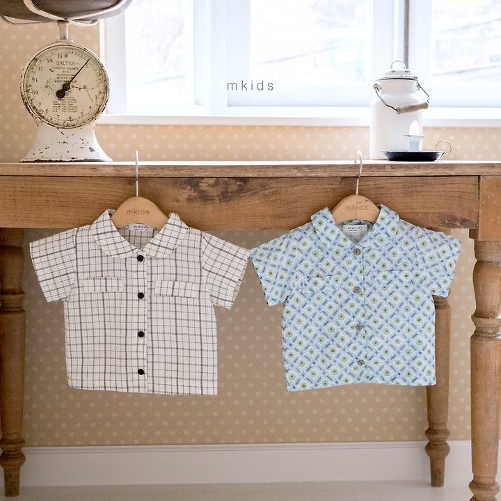 Mkids - Korean Baby Fashion - #babyoninstagram - Crople Shirt (Blue) - 6