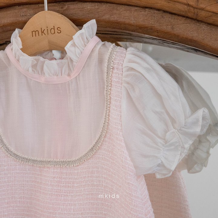 Mkids - Korean Baby Fashion - #babyoutfit - Coco Tweed One-piece - 5