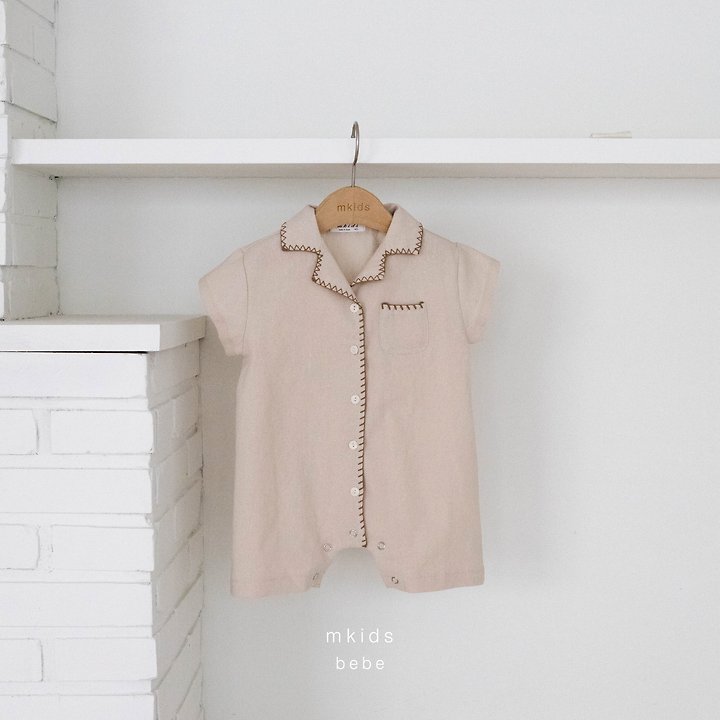 Mkids - Korean Baby Fashion - #babyoutfit - Mayo Linen Suit - 3