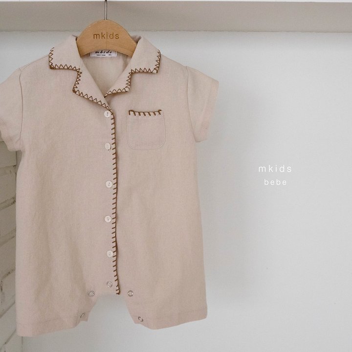 Mkids - Korean Baby Fashion - #babyoutfit - Mayo Linen Suit - 4