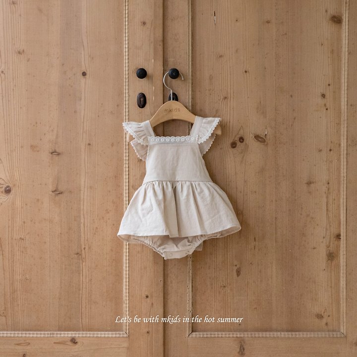 Mkids - Korean Baby Fashion - #babyoutfit - Mayo Frill Suit - 2