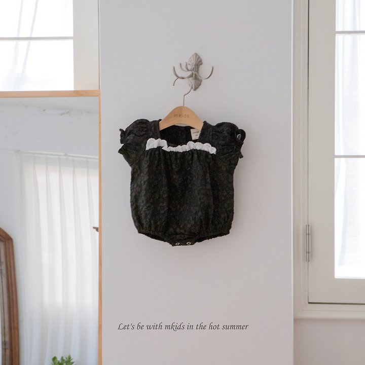 Mkids - Korean Baby Fashion - #babyoutfit - Embro Frill Suit