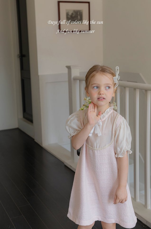 Mkids - Korean Baby Fashion - #onlinebabyboutique - Coco Tweed One-piece - 7