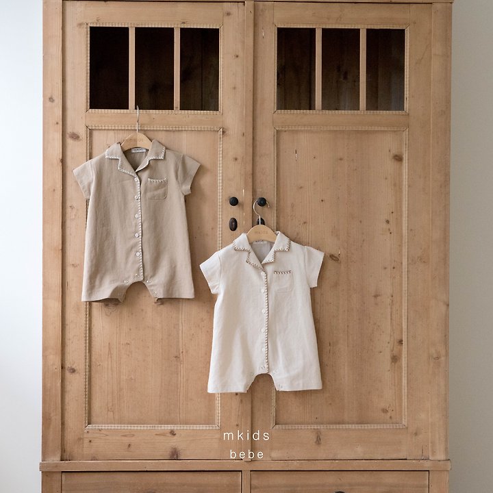 Mkids - Korean Baby Fashion - #onlinebabyboutique - Mayo Linen Suit - 6