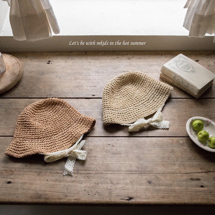 Mkids - Korean Baby Fashion - #onlinebabyshop - Lily Straw Hat