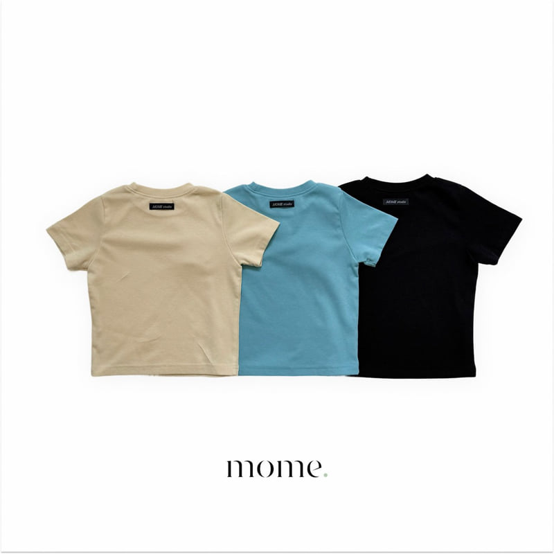 Mome - Korean Children Fashion - #kidsshorts - Plain Short Sleeve Tee - 12