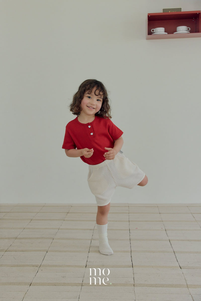 Mome - Korean Children Fashion - #toddlerclothing - Knit Waffle Shorts - 3