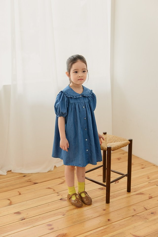 Mon Atelier - Korean Children Fashion - #fashionkids - French Denim One-piece - 3