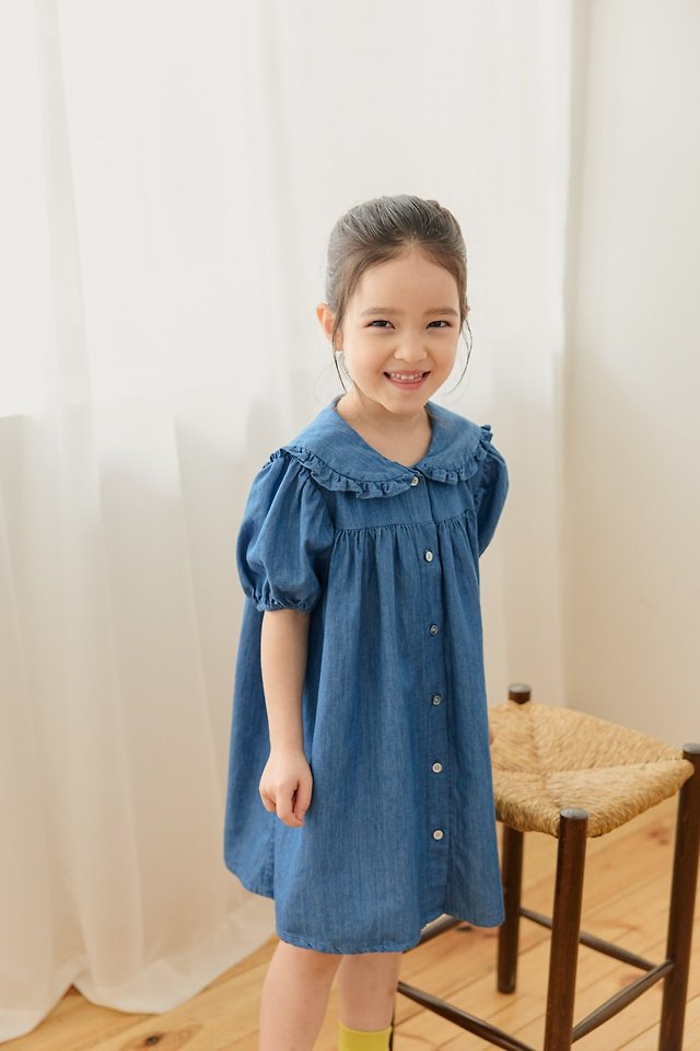 Mon Atelier - Korean Children Fashion - #fashionkids - French Denim One-piece - 4