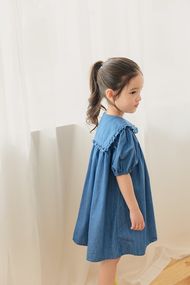 Mon Atelier - Korean Children Fashion - #kidsstore - French Denim One-piece - 5