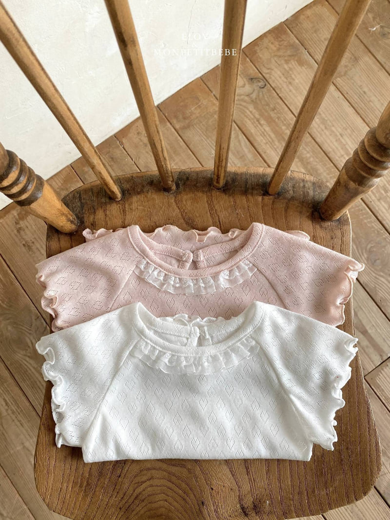 Mon Petit Bebe - Korean Baby Fashion - #babyfashion - Nana Lace Tee - 3