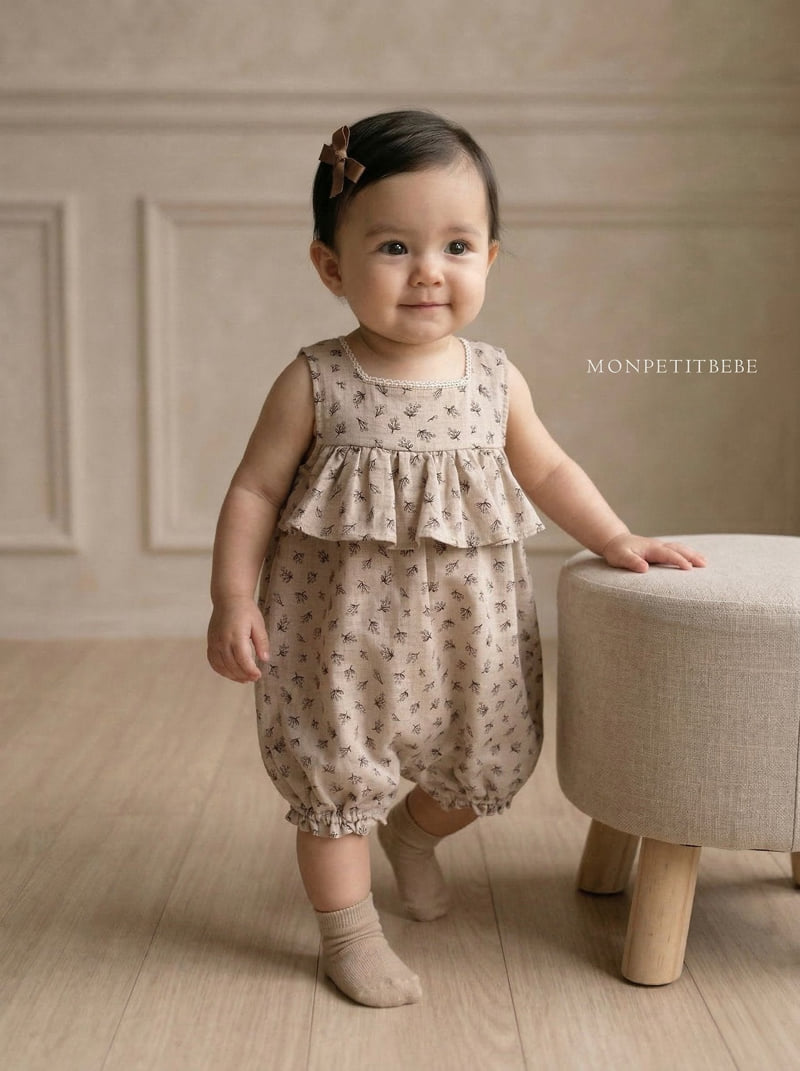 Mon Petit Bebe - Korean Baby Fashion - #babyootd - Rose Jumpsuit