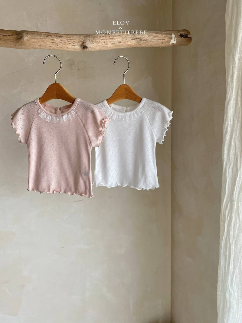 Mon Petit Bebe - Korean Baby Fashion - #babyootd - Nana Lace Tee - 8