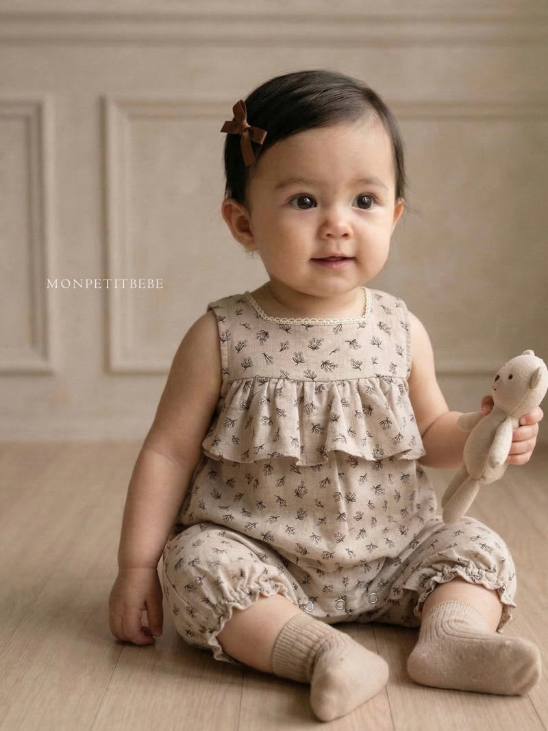 Mon Petit Bebe - Korean Baby Fashion - #babyoutfit - Rose Jumpsuit - 2