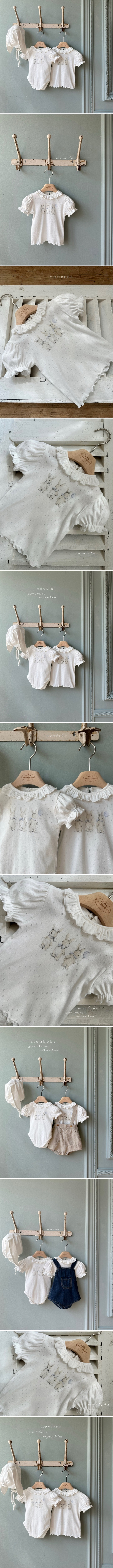 Monbebe - Korean Baby Fashion - #babyoninstagram - Rabbit Eyelet Tee