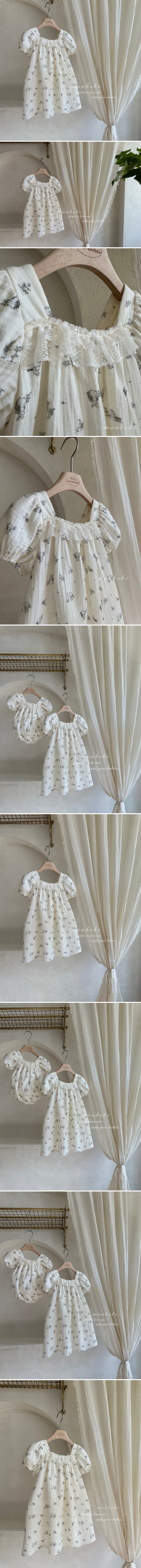 Monbebe - Korean Baby Fashion - #onlinebabyboutique - Bunny Lace One-piece