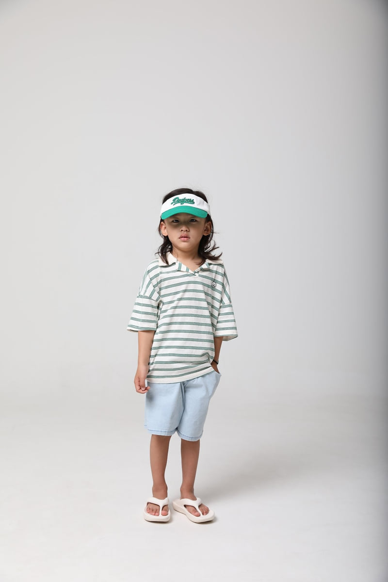 Mooi Store - Korean Children Fashion - #Kfashion4kids - Striped Collar Dog Tee - 8