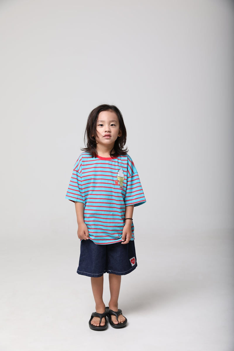 Mooi Store - Korean Children Fashion - #designkidswear - Ice Cream Striped Tee - 3