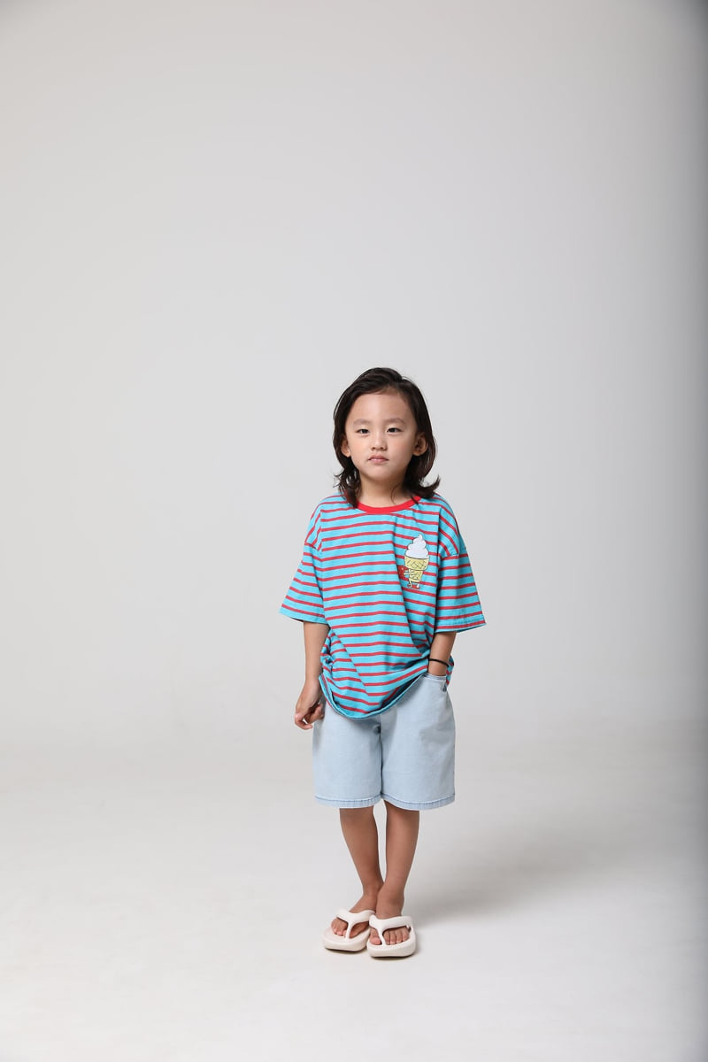 Mooi Store - Korean Children Fashion - #designkidswear - Ice Cream Striped Tee - 4