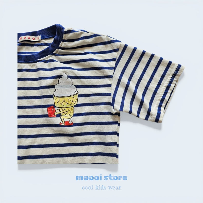 Mooi Store - Korean Children Fashion - #littlefashionista - Ice Cream Striped Tee - 10